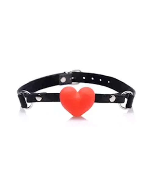 Heart Beat Silicone Heart Shaped Mouth Gag Red — image 15 of 20