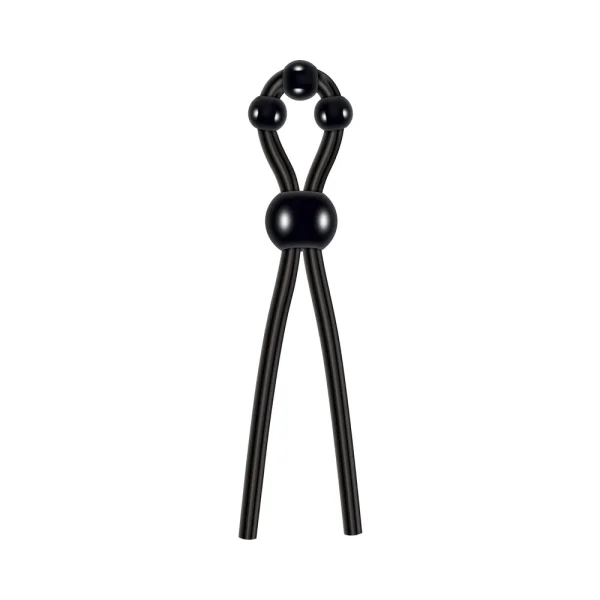 Ultimate Silicone Lasso Cock Ring Black