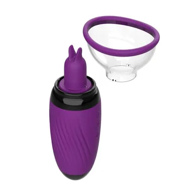 Amore Vibrating Pussy Pump Purple 5 7 Inch