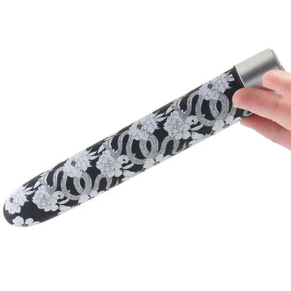 The Collection Eden Limited Edition Rechargeable Waterproof Slimline Vibrator By Blush - Black & White