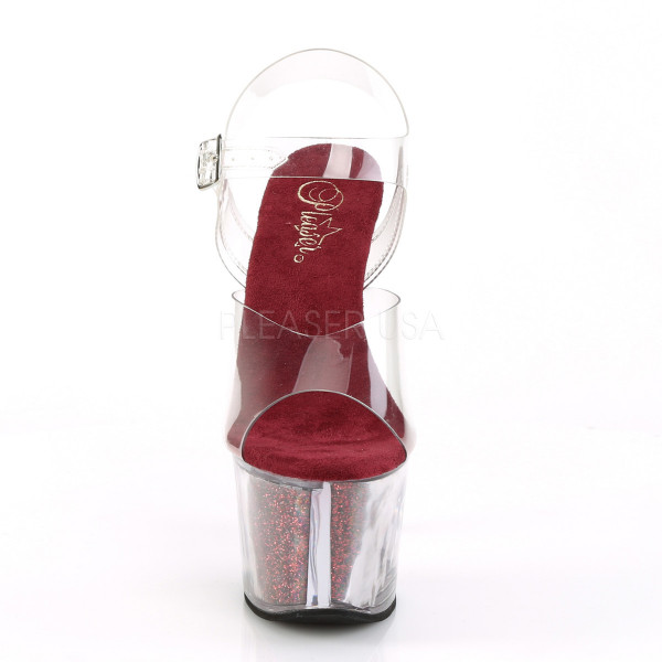 7 inches Heel, 2 3/4 inches PF Ankle Strap Sandal w/ Tinted Heel — image 10 of 16