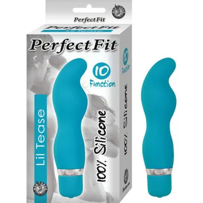Perfect Fit Lil Tease Turquoise Blue Vibrator