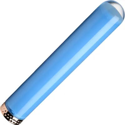 Prisms Vibra Glass 10X Rechargeable Mini Glass Vibrator Blue
