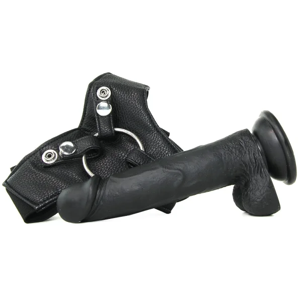 Realistic - 8 Inch - Strap-On - Black