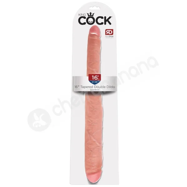 King Cock 16" Flesh Tapered Double Dildo