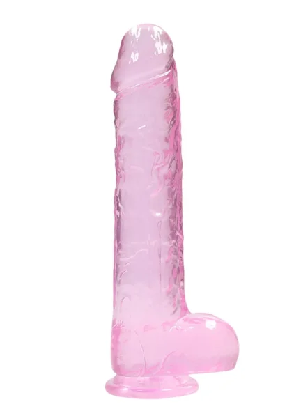 RealRock Crystal Clear - Realistic Dildo with Balls