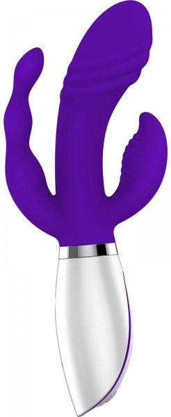 Disco Triple Play 8" Rabbit Vibrator