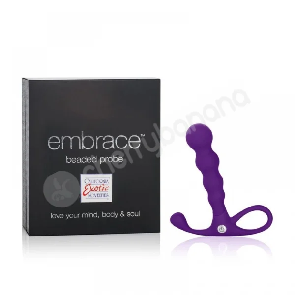 Embrace Purple Beaded Rechargeable Anal Probe