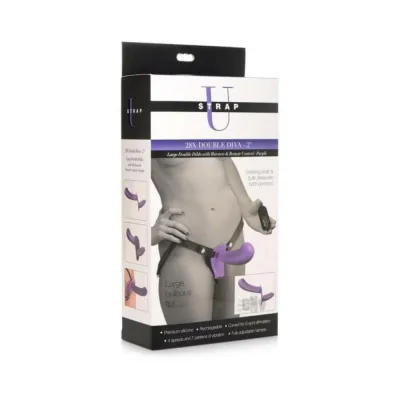Strap U 28x Lg Dbl Dildo Harn rc Purple