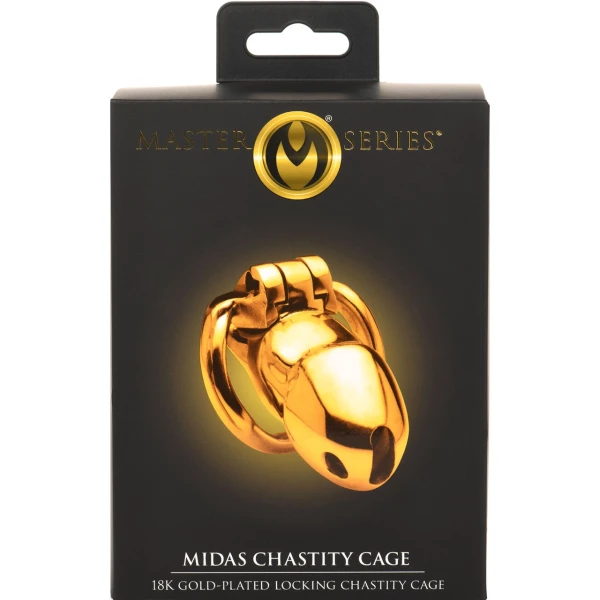 Master Series Midas Gold Plated Chastity Cage