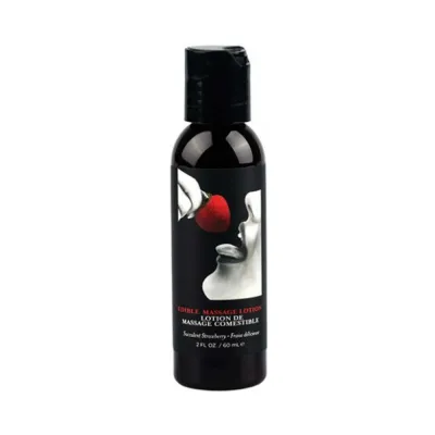 Earthly Body Edible Massage Lotion Strawberry 2 Oz