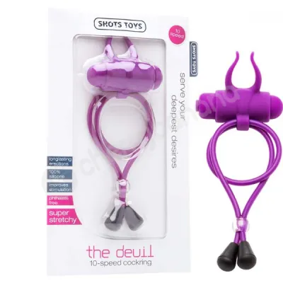 Shots Toys Purple The Devil 10 Speed Cockring