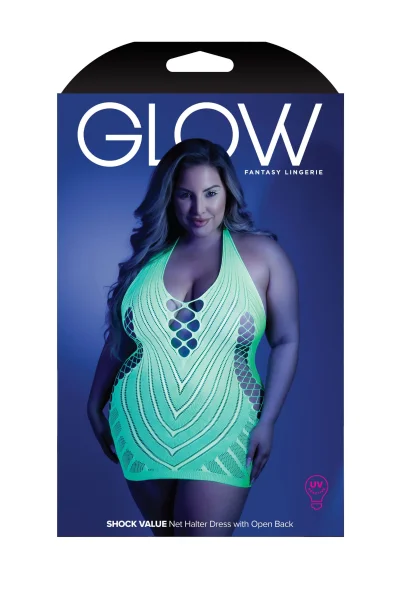 Shock Value Halter Dress - Queen - Neon Green