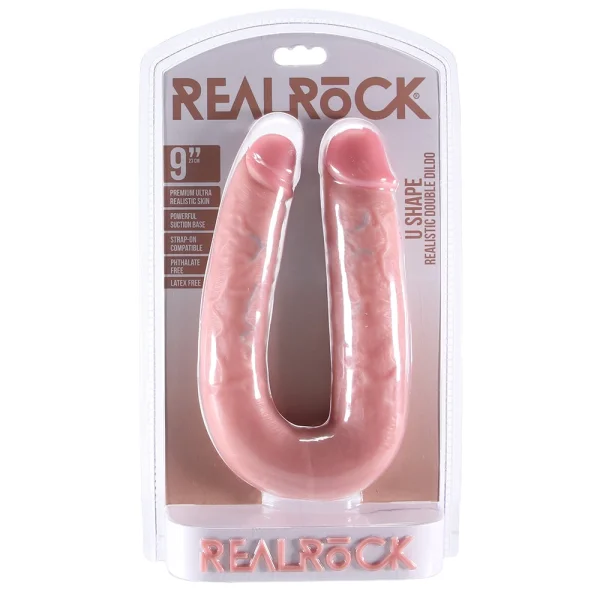 RealRock U Shaped 9 Inch Double Dildo — image 6 of 6
