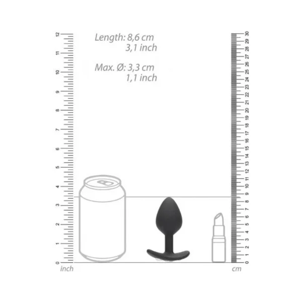 Ouch! Large Diamond Butt Plug With Handle - Black — image 5 of 9