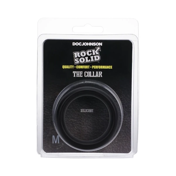 Rock Solid Silicone Black C Ring, Medium (1 7/8in) In A Clamshell