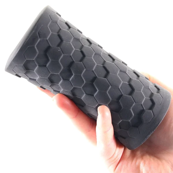 M Elite Platinum Hekx Silicone Dual End Penis Masturbator By Blush - Black