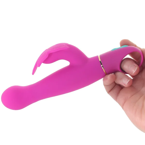 Aria Naughty AF 10-Function Silicone Dual Stimulation Vibrator By Blush - Plum