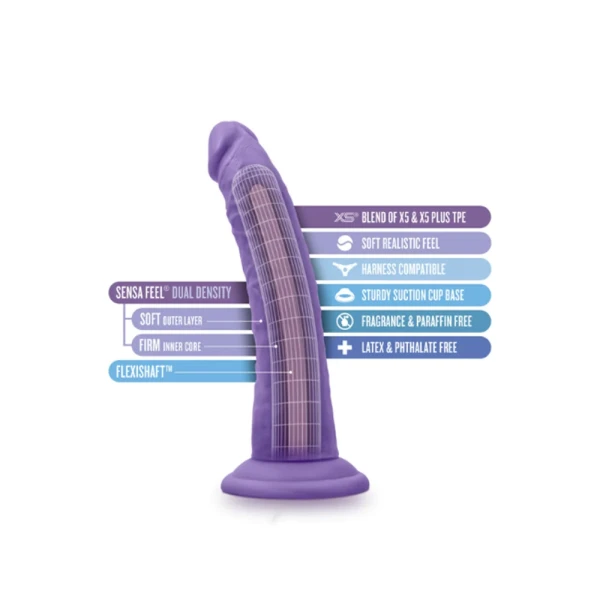 Blush Au Naturel Jack 7" Dildo Purple — image 4 of 4