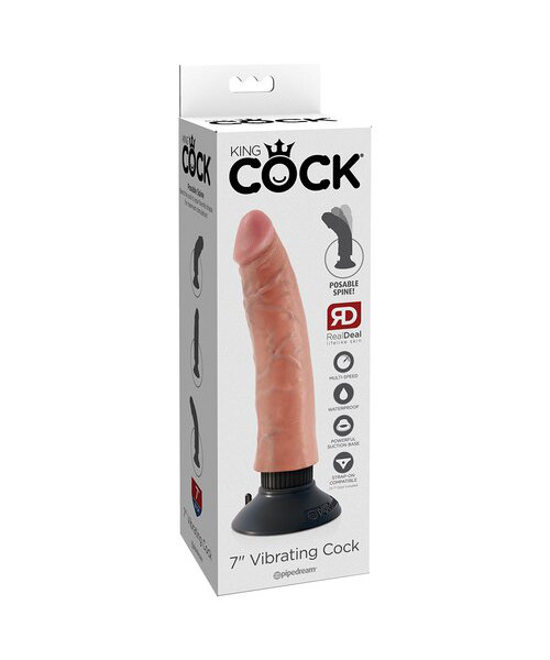 Pipedream King Cock Poseable Dildo Vibe - 6, 7, 8, 9 or 10 Inch