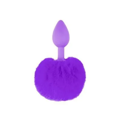 Neon Bunny Tail Purple