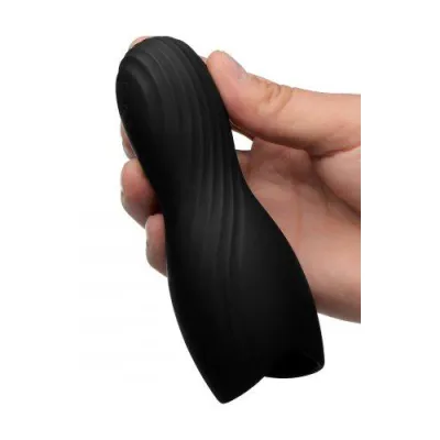 Vibrating Rechargeable Penis Pleaser Black