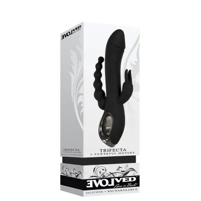 Silicone Rechargeable Trifecta Black