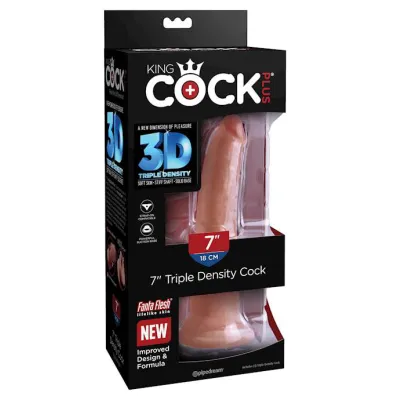 King Cock Plus Triple Density Cock 7 Inch Tan 7 Inch