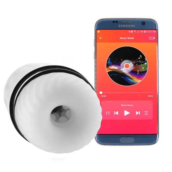 SVAKOM SAM NEO Powerful App Enabled Interactive Silicone Penis Masturbator With Suction & Vibration