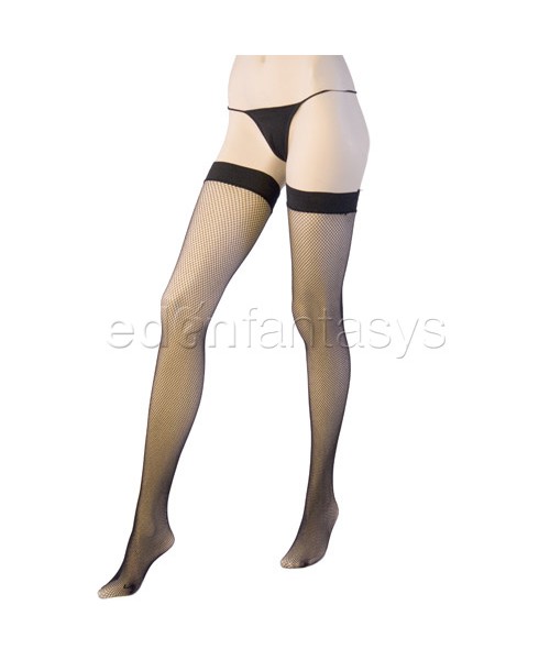 Stay up fishnet thigh highs