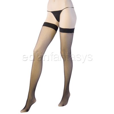 Stay up fishnet thigh highs