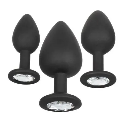 CalExotics Silicone Gem Anal Butt Plug Kit