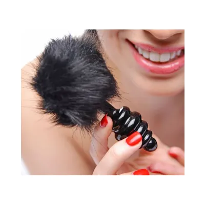 Fur Bunny Tail Anal Plug 5 Inch
