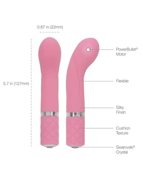 Pillow Talk Racy Mini Massager - Pink - 5 Inch
