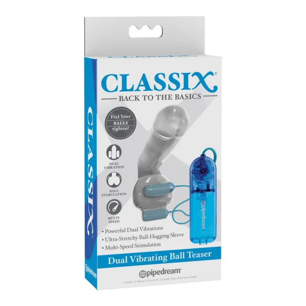 Classix Dual Vibrating Ball Teaser Blue/Clear