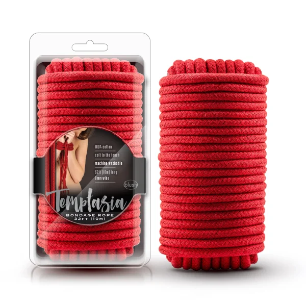 Temptasia Bondage Rope 32 Feet By Blush Novelties - Red