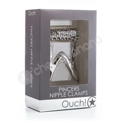 Ouch Silver Pincers Nipple Clamps