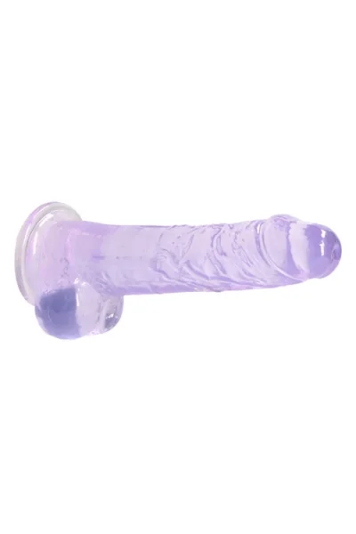 RealRock Crystal Clear - 8.3" Realistic Dildo with Balls & Suction Cup Base