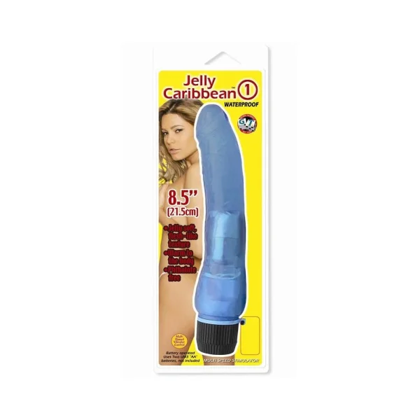 Jelly Caribbean #1 Waterproof Vibrator - Blue