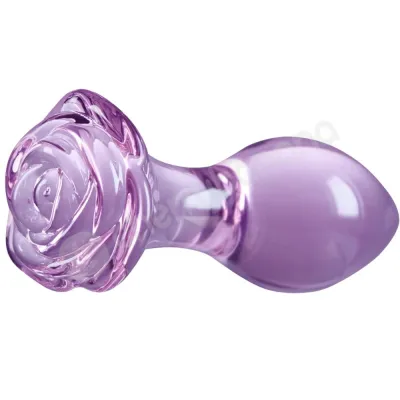 Crystal Rose Purple Glass 2 8 Butt Plug