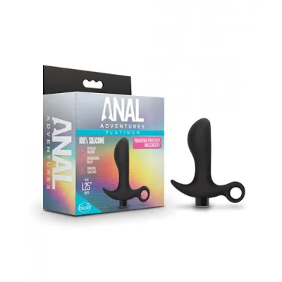 Blush Anal Adventures Platinum Silicone Vibrating Prostate Massager 01 Black