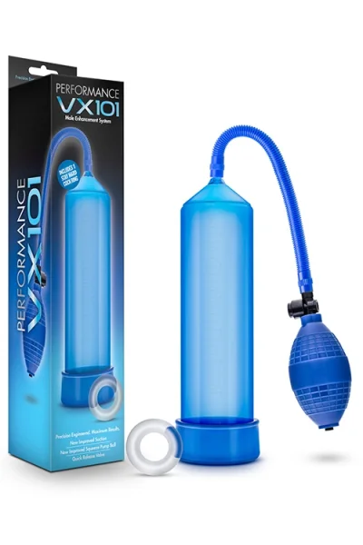 Blush VX101 Performance 9" Penis Pump plus Cock Ring