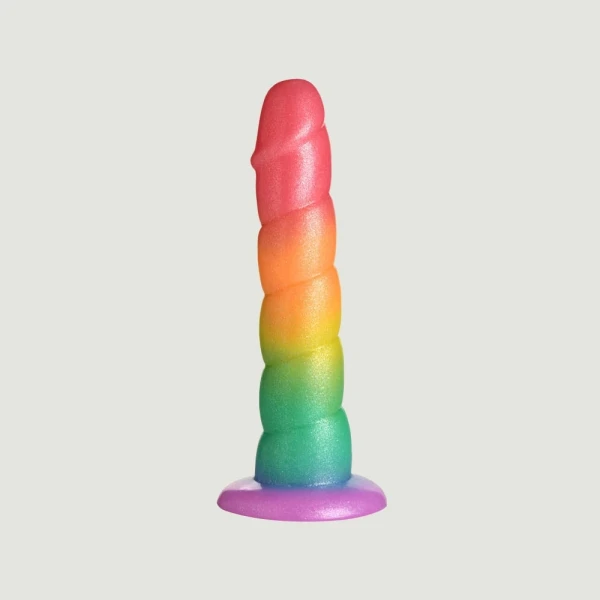 Simply Sweet 6.5-Inch Swirl Rainbow Dildo