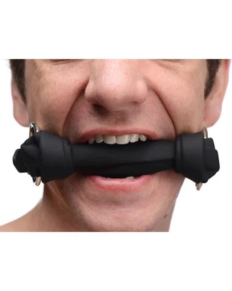 Silicone Bone Gag Black