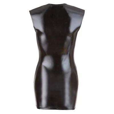 Wetlook Dress With 2 way Zip