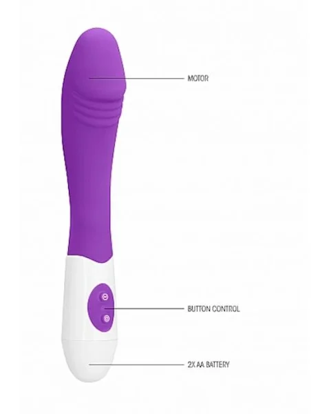 Ribbed Vibrator  - Purple - 7.5 Inch