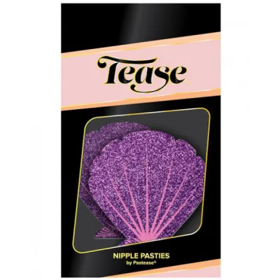 Mermaid Glitter Purple Pink Seashell Pasties O S