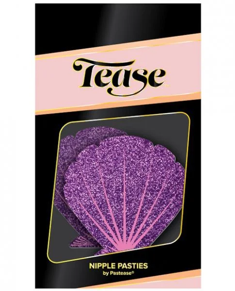 Mermaid Glitter Purple & Pink Seashell Pasties O/S — image 4 of 4