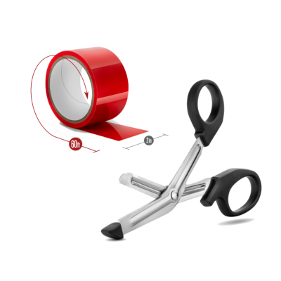 Blush Temptasia Bondage Tape Safety Scissors Bundle