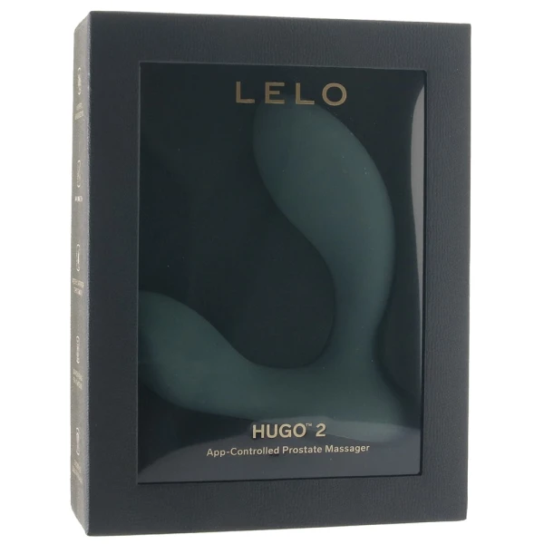 LELO HUGO 2 Rechargeable Waterproof Silicone App Controlled Prostate Massager - Green
